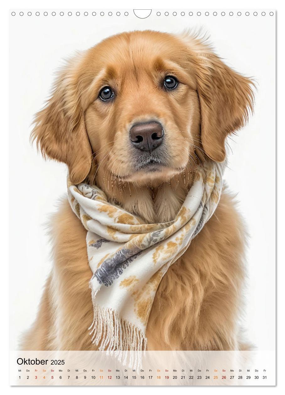 Bild: 9783435880799 | Golden Retriever - ein Hund für die Familie (Wandkalender 2025 DIN...