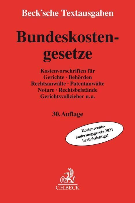 Cover: 9783406768132 | Bundeskostengesetze | Taschenbuch | VII | Deutsch | 2021