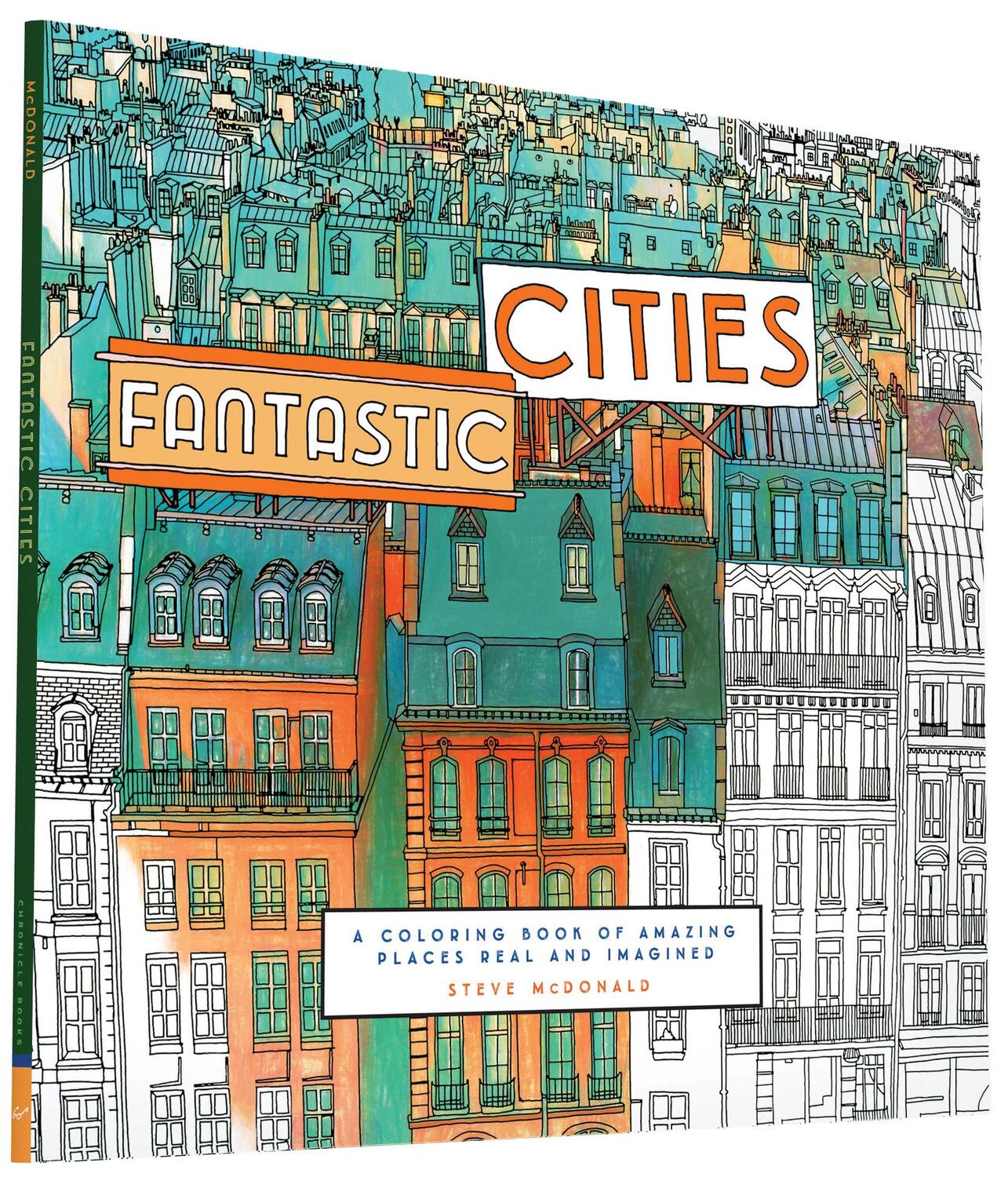 Cover: 9781452149578 | Fantastic Cities | A Coloring Book of Amazing Places Real and Imagined