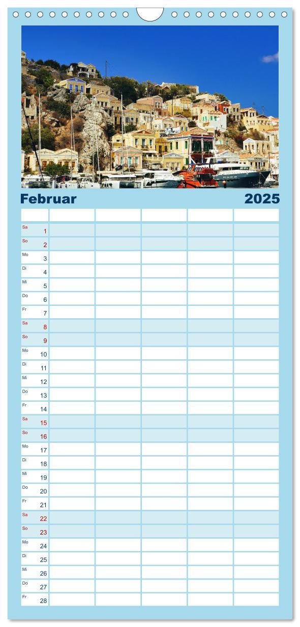 Bild: 9783457099537 | Familienplaner 2025 - Ein Tag auf Symi mit 5 Spalten (Wandkalender,...