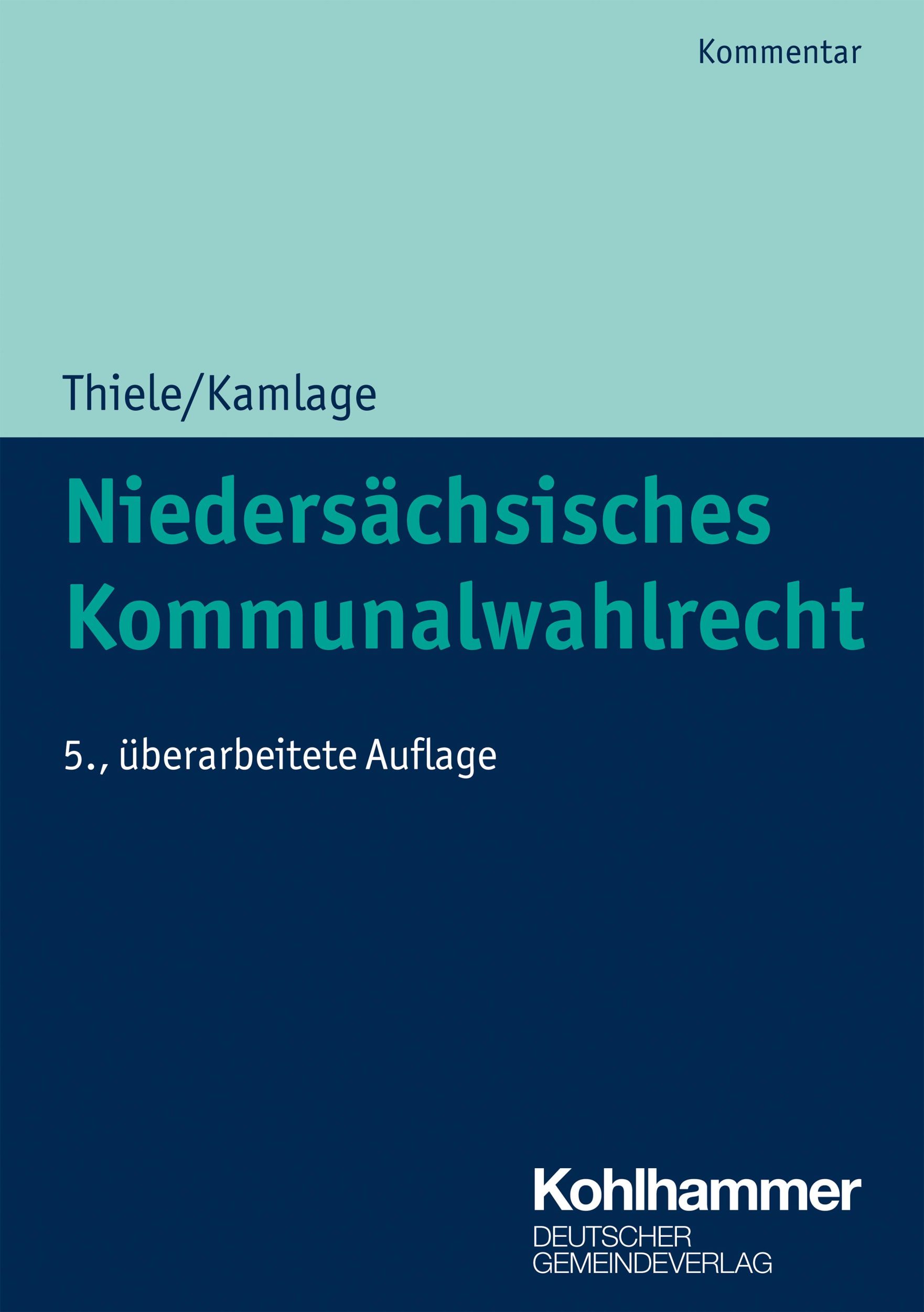 Cover: 9783555022000 | Niedersächsisches Kommunalwahlrecht | Thiele | Taschenbuch | 316 S.