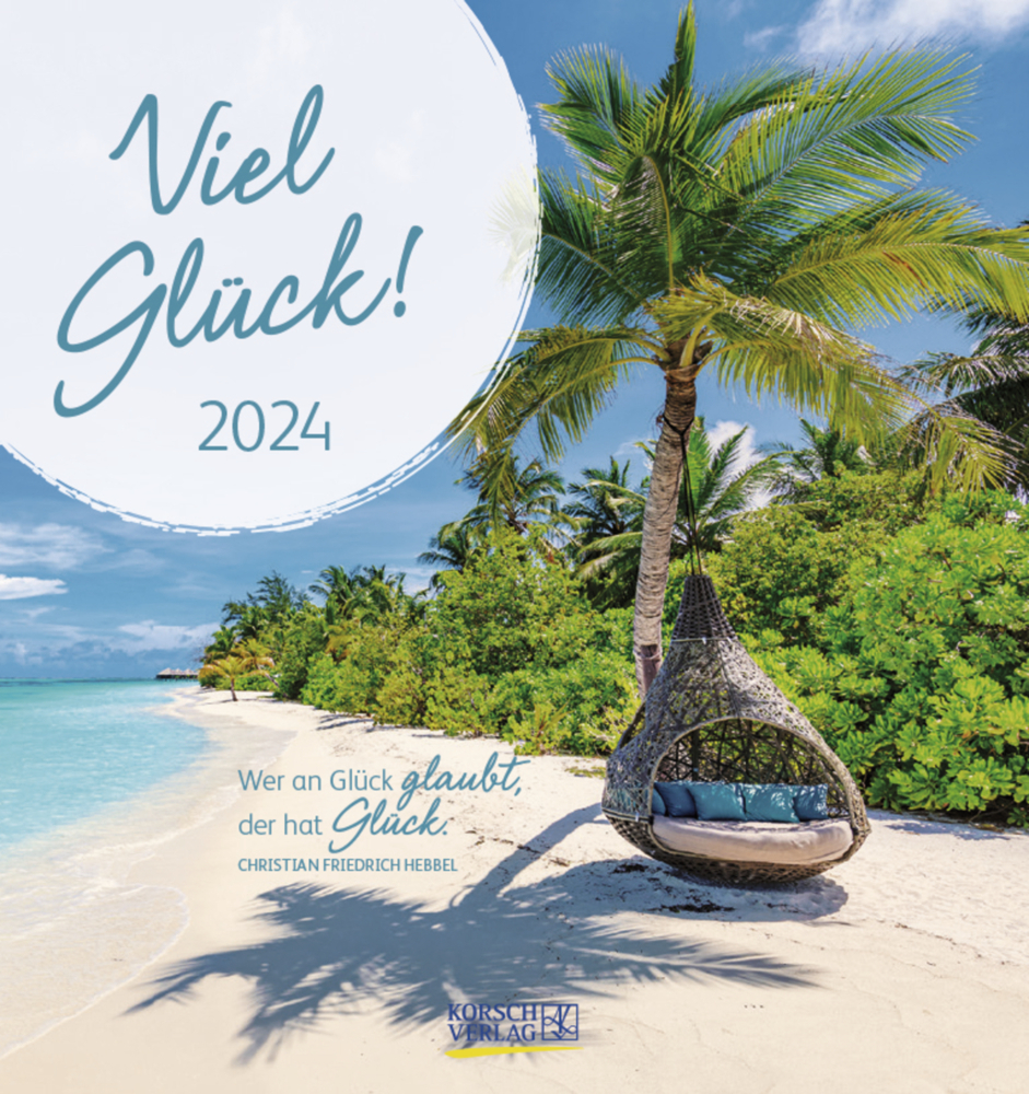 Cover: 9783731869610 | Viel Glück! 2024 | aufstellbarer Postkartenkalender | Korsch Verlag