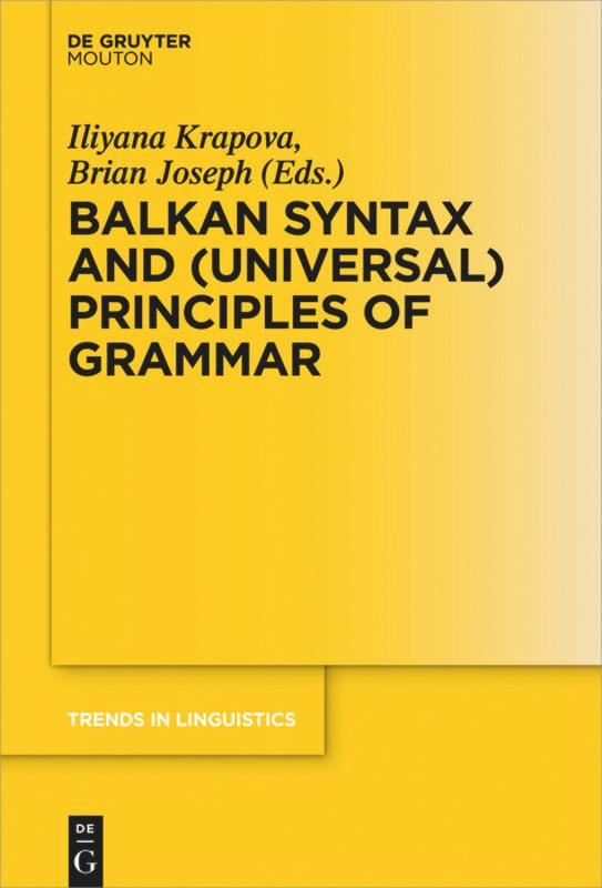 Cover: 9783110708042 | Balkan Syntax and (Universal) Principles of Grammar | Joseph (u. a.)