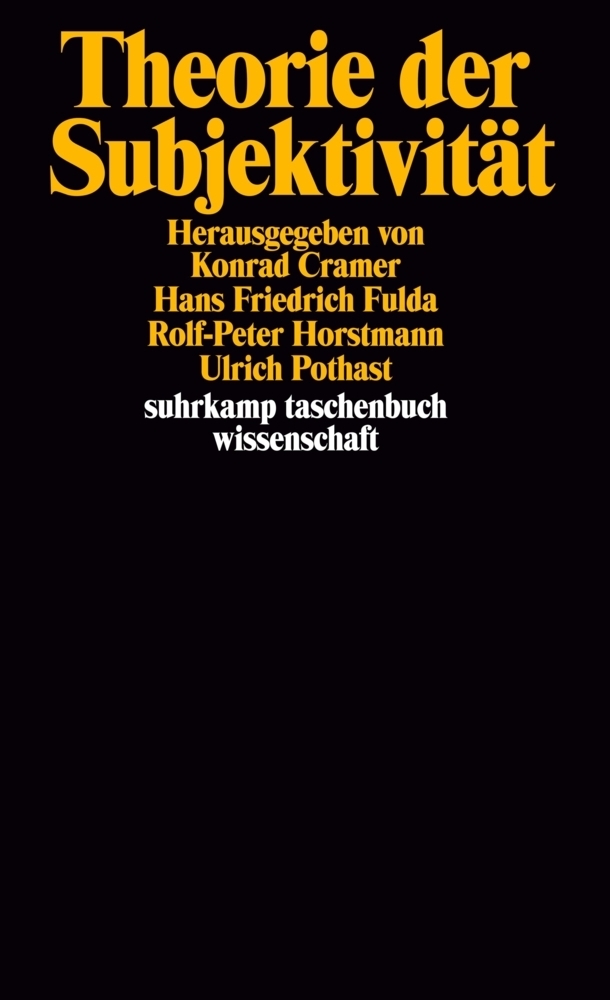 Cover: 9783518284629 | Theorie der Subjektivität | Ulrich Pothast (u. a.) | Taschenbuch