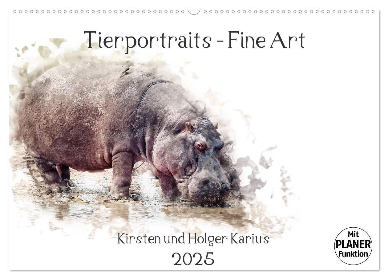 Cover: 9783435403387 | Tierportraits - Fine Art (Wandkalender 2025 DIN A2 quer), CALVENDO...