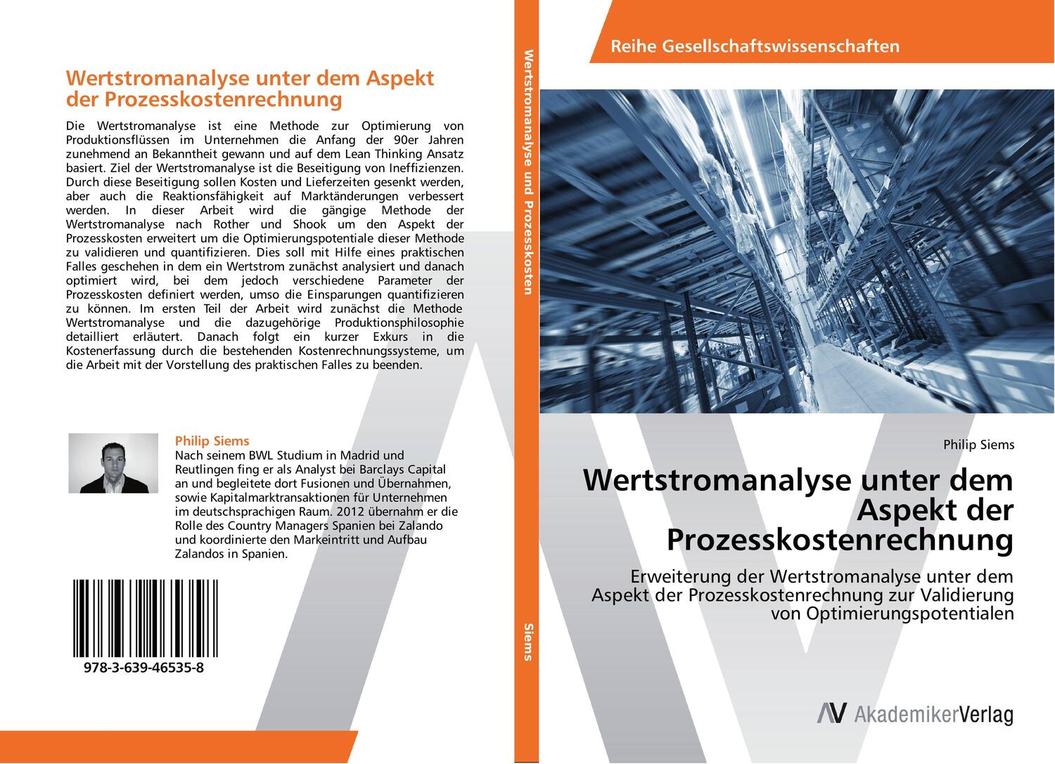 Cover: 9783639465358 | Wertstromanalyse unter dem Aspekt der Prozesskostenrechnung | Siems