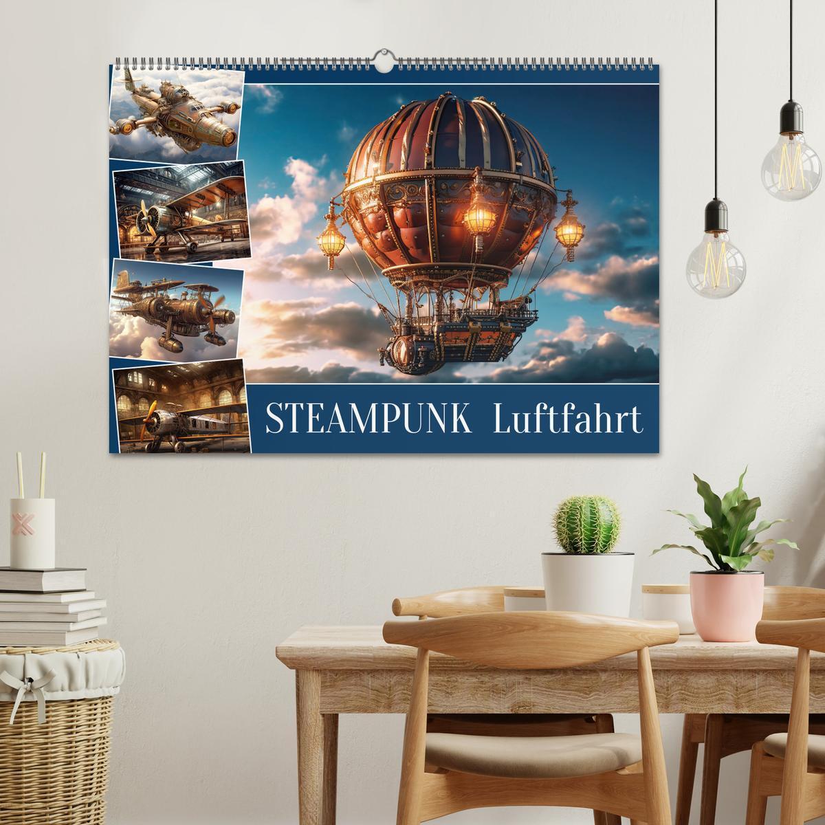 Bild: 9783383900167 | Steampunk Luftfahrt (Wandkalender 2025 DIN A2 quer), CALVENDO...