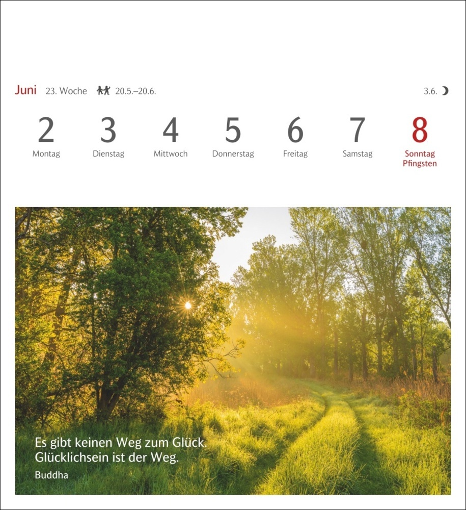 Bild: 9783840033834 | Momente des Glücks Postkartenkalender 2025 - Wochenkalender mit...