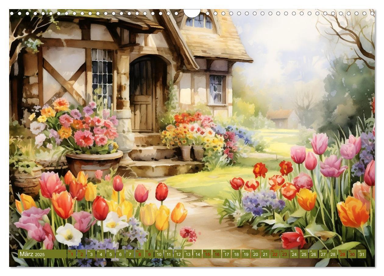 Bild: 9783383835346 | Lauschige Gartenecken (Wandkalender 2025 DIN A3 quer), CALVENDO...