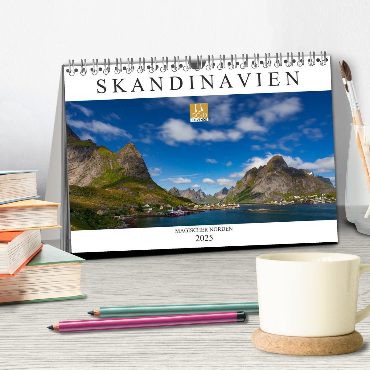 Bild: 9783435809639 | Skandinavien: Magischer Norden (Tischkalender 2025 DIN A5 quer),...