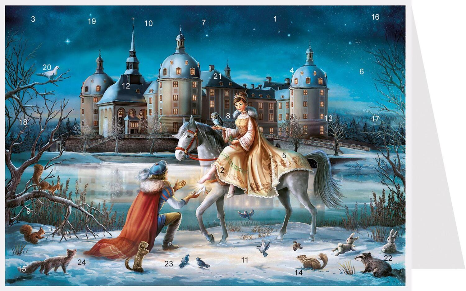 Cover: 4025985043305 | Postkarten-Adventskalender "Moritzburg" | Papier-Adventskalender