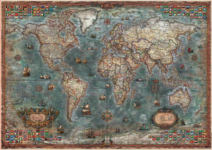 Bild: 8412668180178 | Historical World Map (Puzzle) | Spiel | In Spielebox | 9218017 | 2021