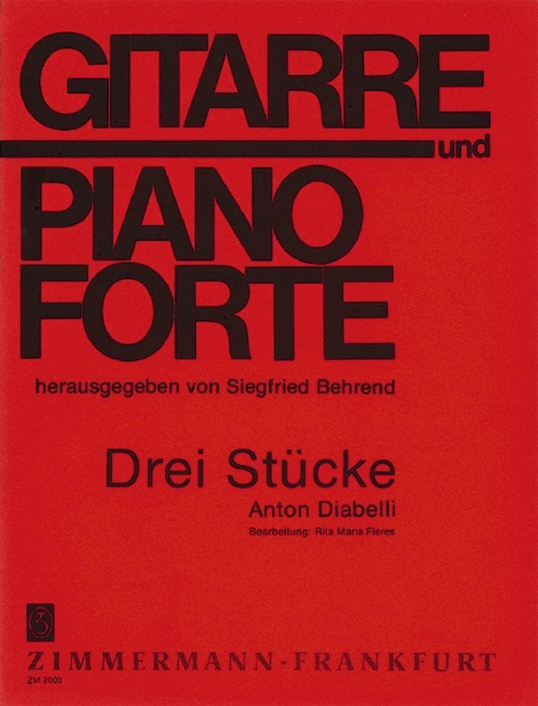 Cover: 9790010200309 | 3 Stücke für Gitarre und Klavier | Anton Diabelli | Buch