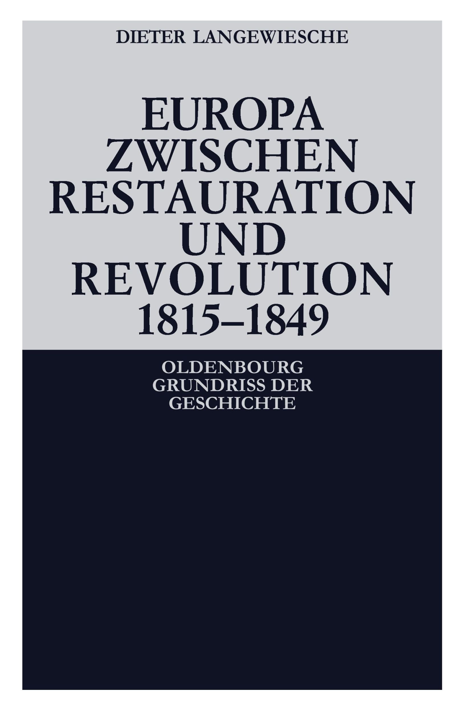 Cover: 9783486497656 | Europa zwischen Restauration und Revolution 1815-1849 | Langewiesche