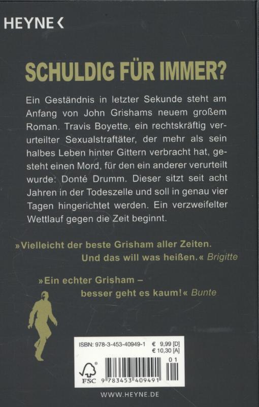 Rückseite: 9783453409491 | Das Geständnis | John Grisham | Taschenbuch | Deutsch | 2012 | Heyne