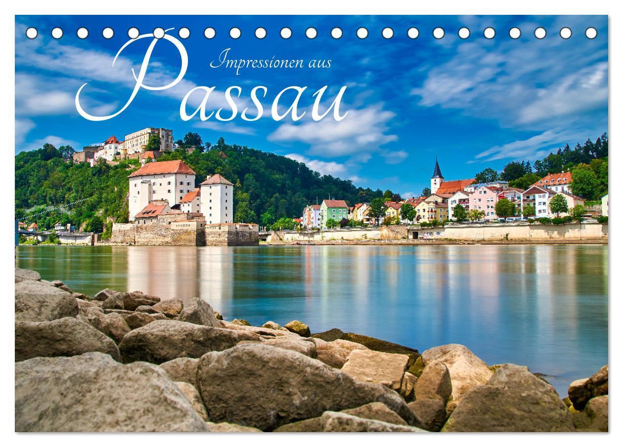 Cover: 9783435055739 | Impressionen aus Passau (Tischkalender 2025 DIN A5 quer), CALVENDO...