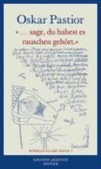 Cover: 9783446204157 | '...sage, du habest es rauschen gehört' | Oskar Pastior | Taschenbuch