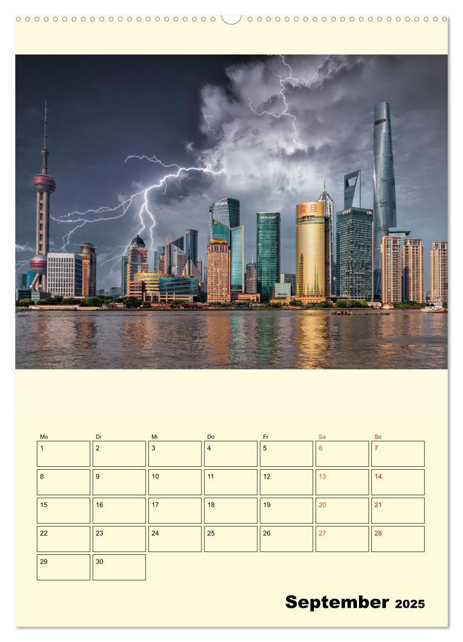 Bild: 9783435889594 | Metropolen im Gewitter (hochwertiger Premium Wandkalender 2025 DIN...