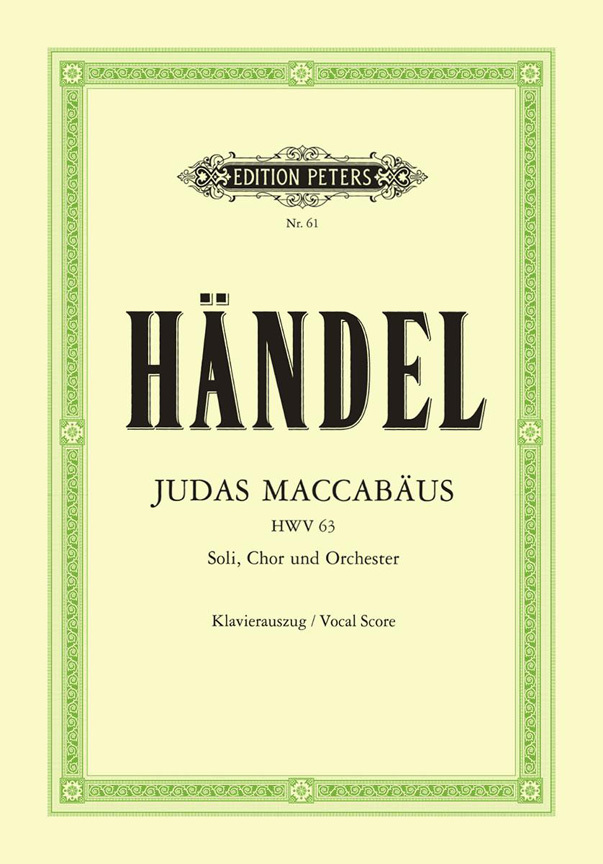 Cover: 9790014001759 | Judas Maccabeus | Georg Friedrich Händel | Edition Peters Green Series