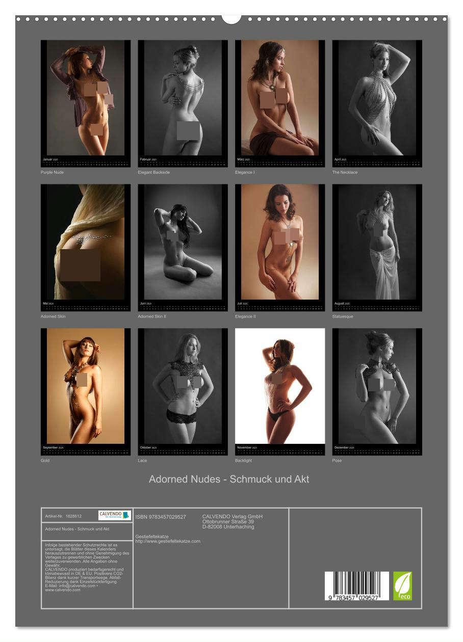 Bild: 9783457029527 | Adorned Nudes - Schmuck und Akt (hochwertiger Premium Wandkalender...