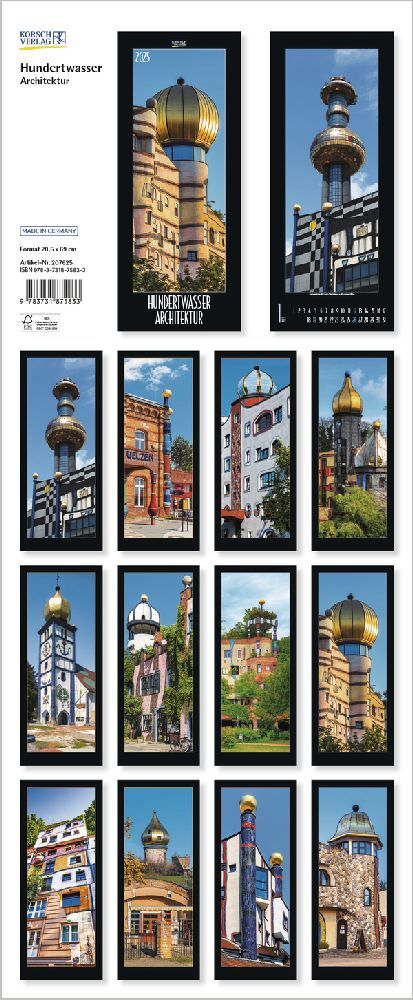 Bild: 9783731875833 | Hundertwasser Architektur 2025 | Korsch Verlag | Kalender | 14 S.