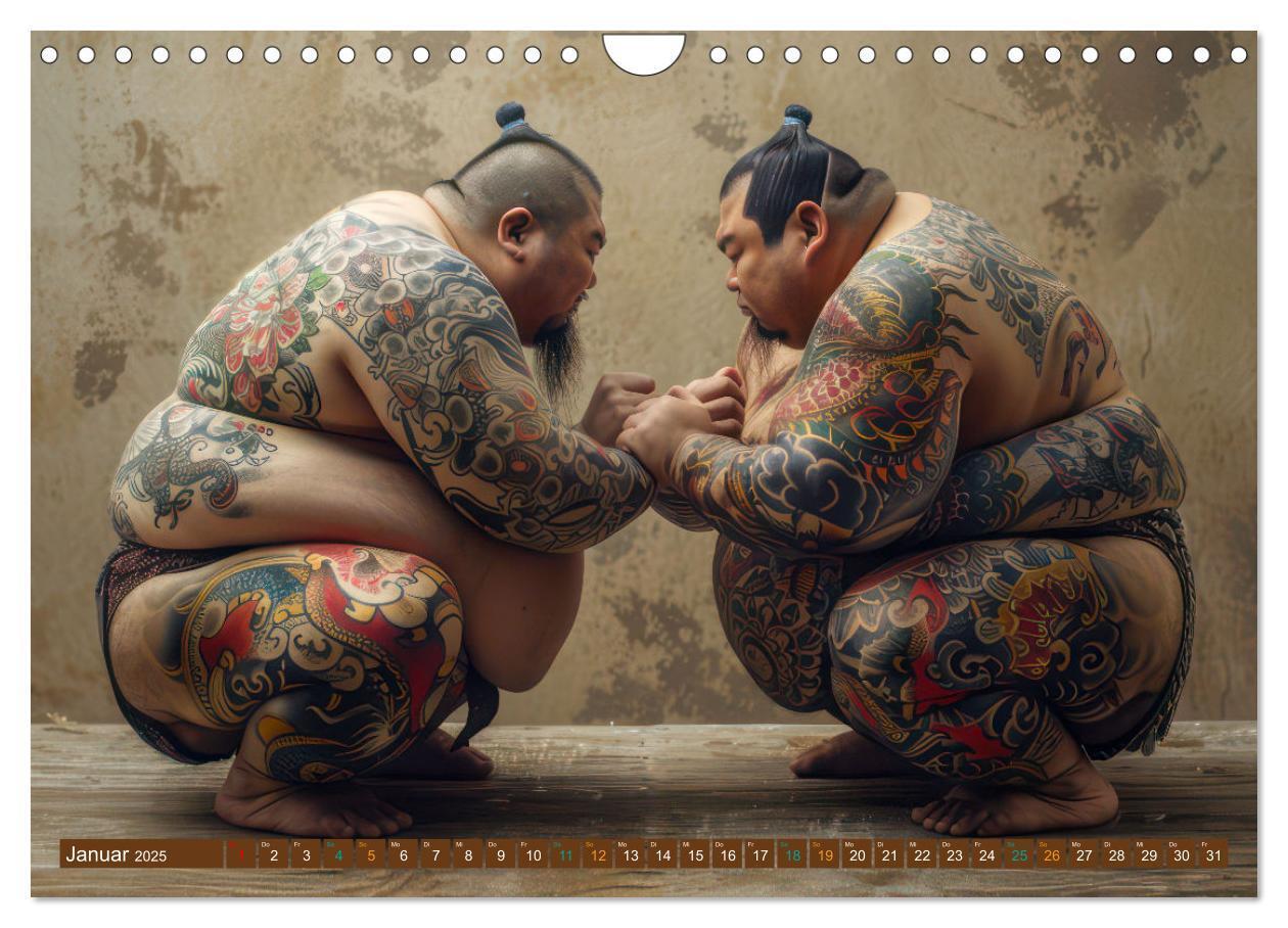 Bild: 9783383809613 | Sumo - Japans schwere Ringer (Wandkalender 2025 DIN A4 quer),...