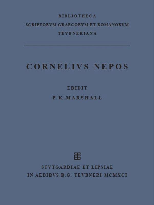 Cover: 9783598719592 | Vitae cum fragmentis | Cornelius Nepos | Buch | XVII | Latein | 1991