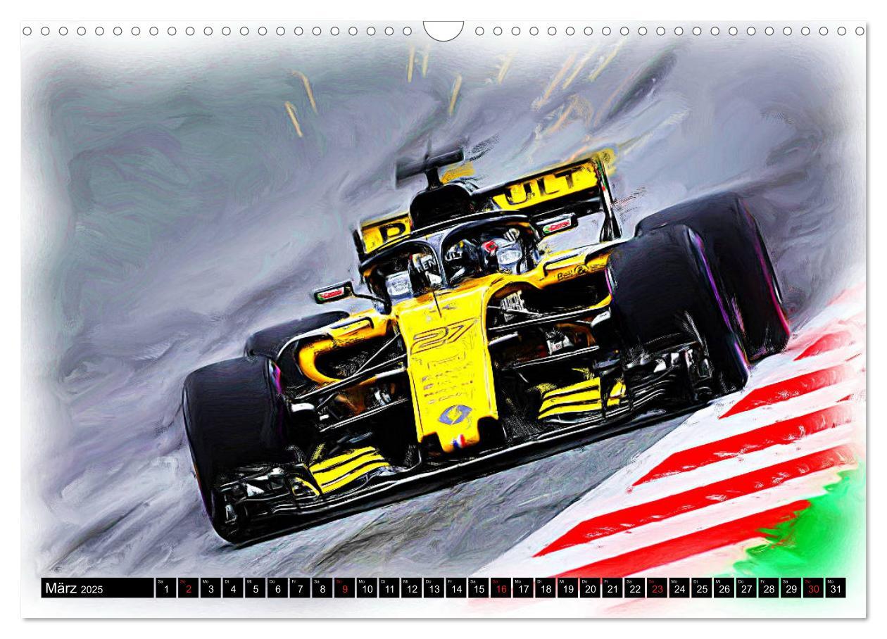 Bild: 9783435243228 | Deutsche in der Formel 1 (Wandkalender 2025 DIN A3 quer), CALVENDO...