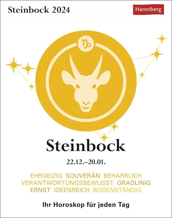 Cover: 9783840031304 | Steinbock Sternzeichenkalender 2024: Tagesabreißkalender....