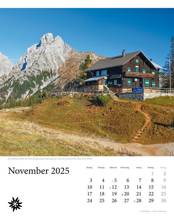 Bild: 9783731876120 | Hütten unserer Alpen 2025 | Verlag Korsch | Kalender | Spiralbindung