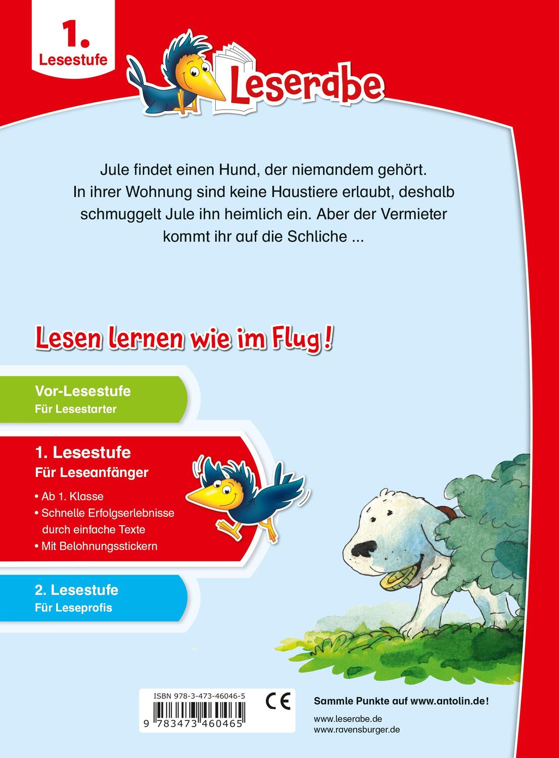 Rückseite: 9783473460465 | Ein Hund für Jule - Leserabe ab 1. Klasse - Erstlesebuch für Kinder...