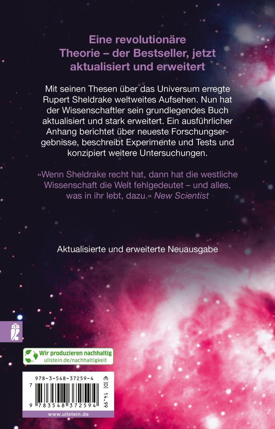 Rückseite: 9783548372594 | Das schöpferische Universum | Die Theorie des morphogenetischen Feldes