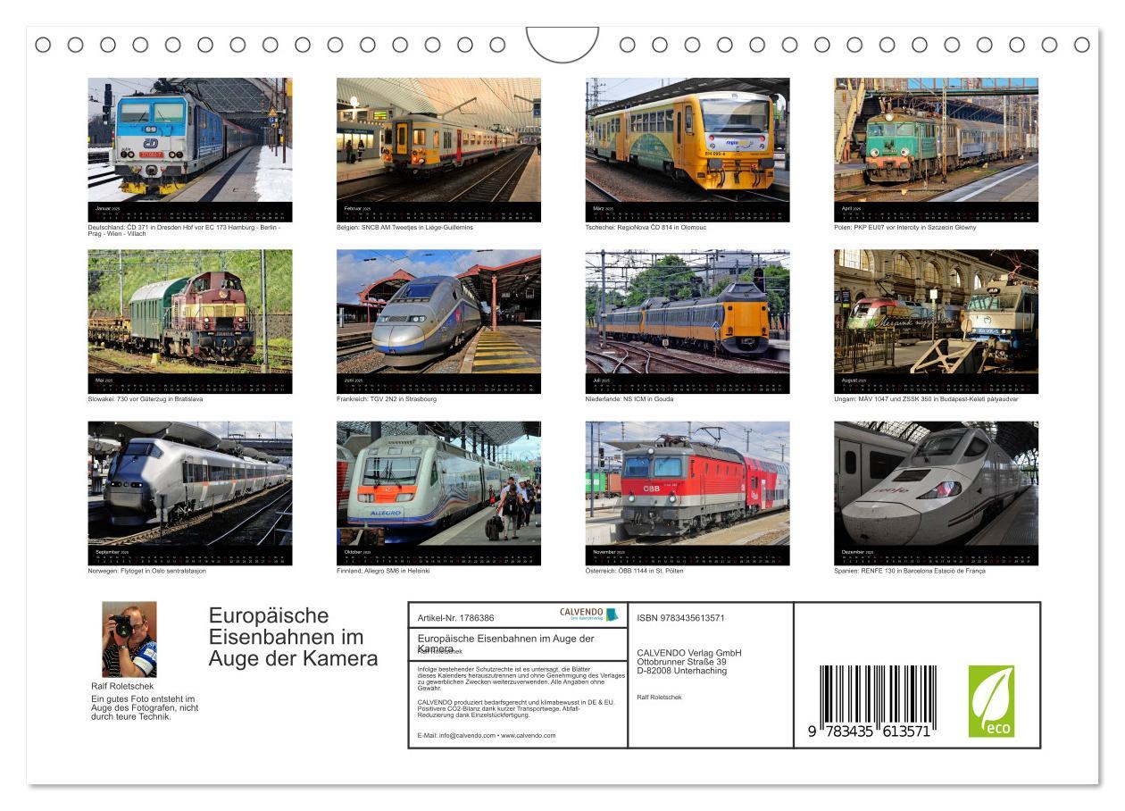 Bild: 9783435613571 | Europäische Eisenbahnen im Auge der Kamera (Wandkalender 2025 DIN...