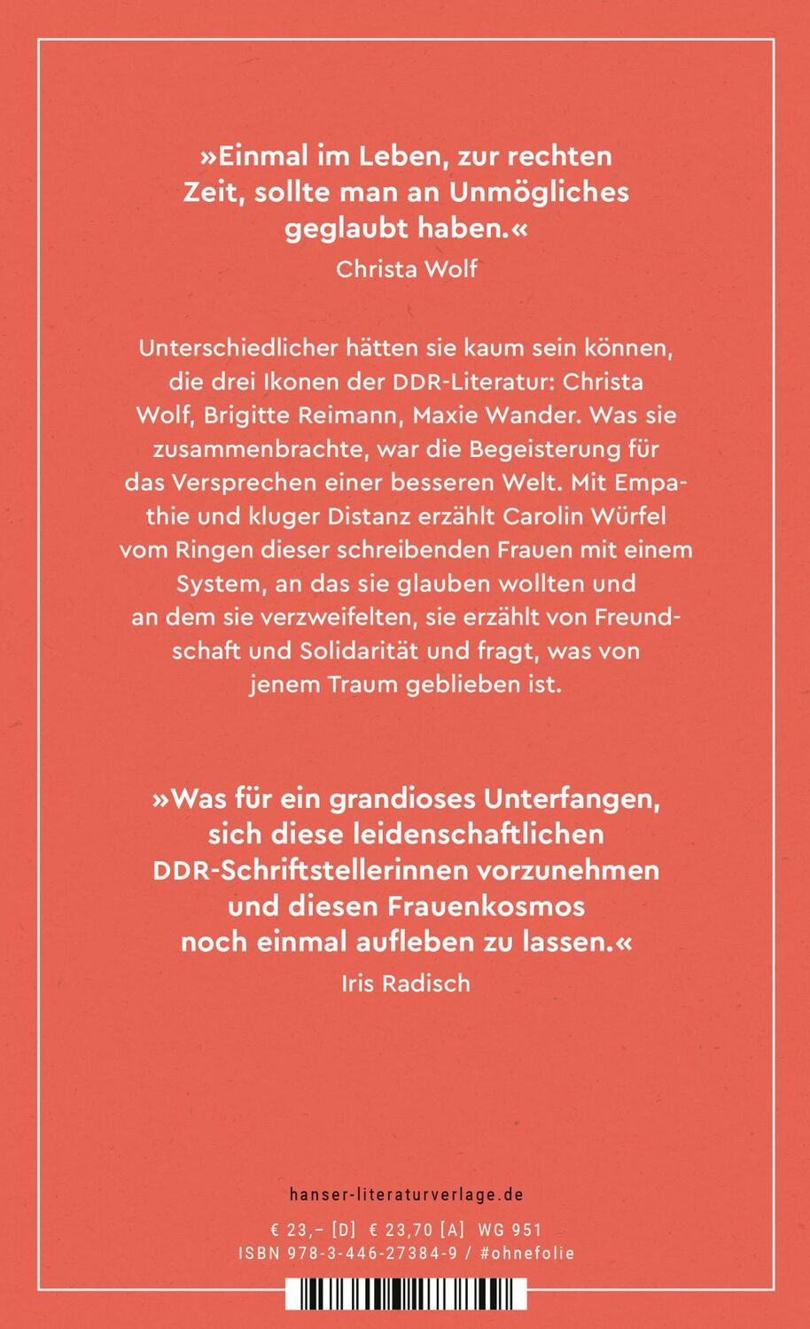 Bild: 9783446273849 | Drei Frauen träumten vom Sozialismus | Carolin Würfel | Buch | 272 S.