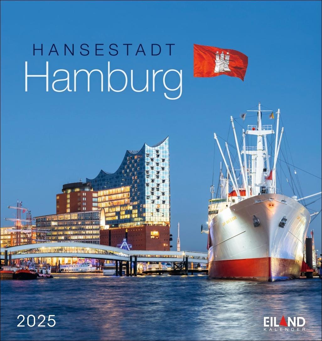 Cover: 9783964023261 | Hansestadt Hamburg Postkartenkalender 2025 | Eiland | Kalender | 13 S.