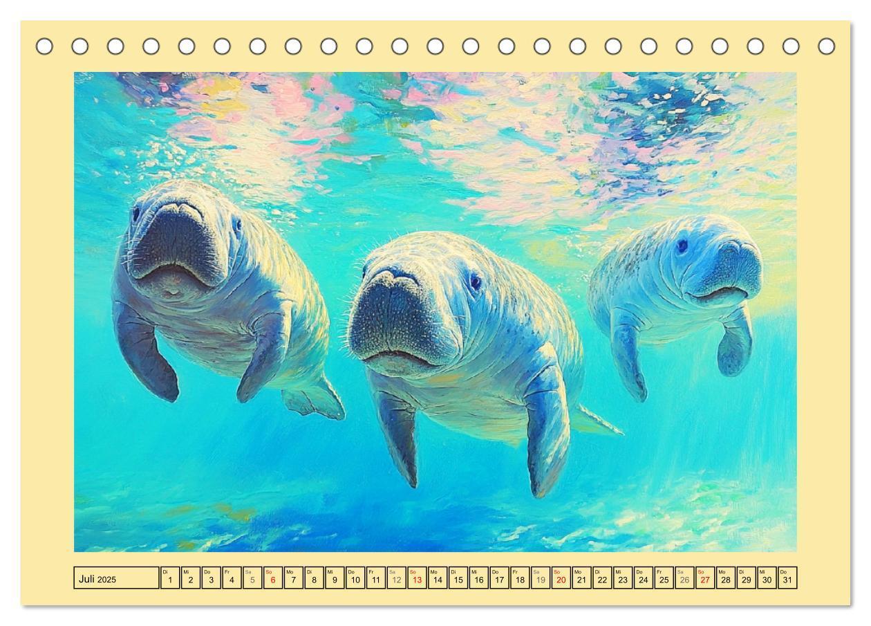 Bild: 9783457203620 | Manatee Paintings. Rundschwanzseekühe im Ölgemälde-Stil...