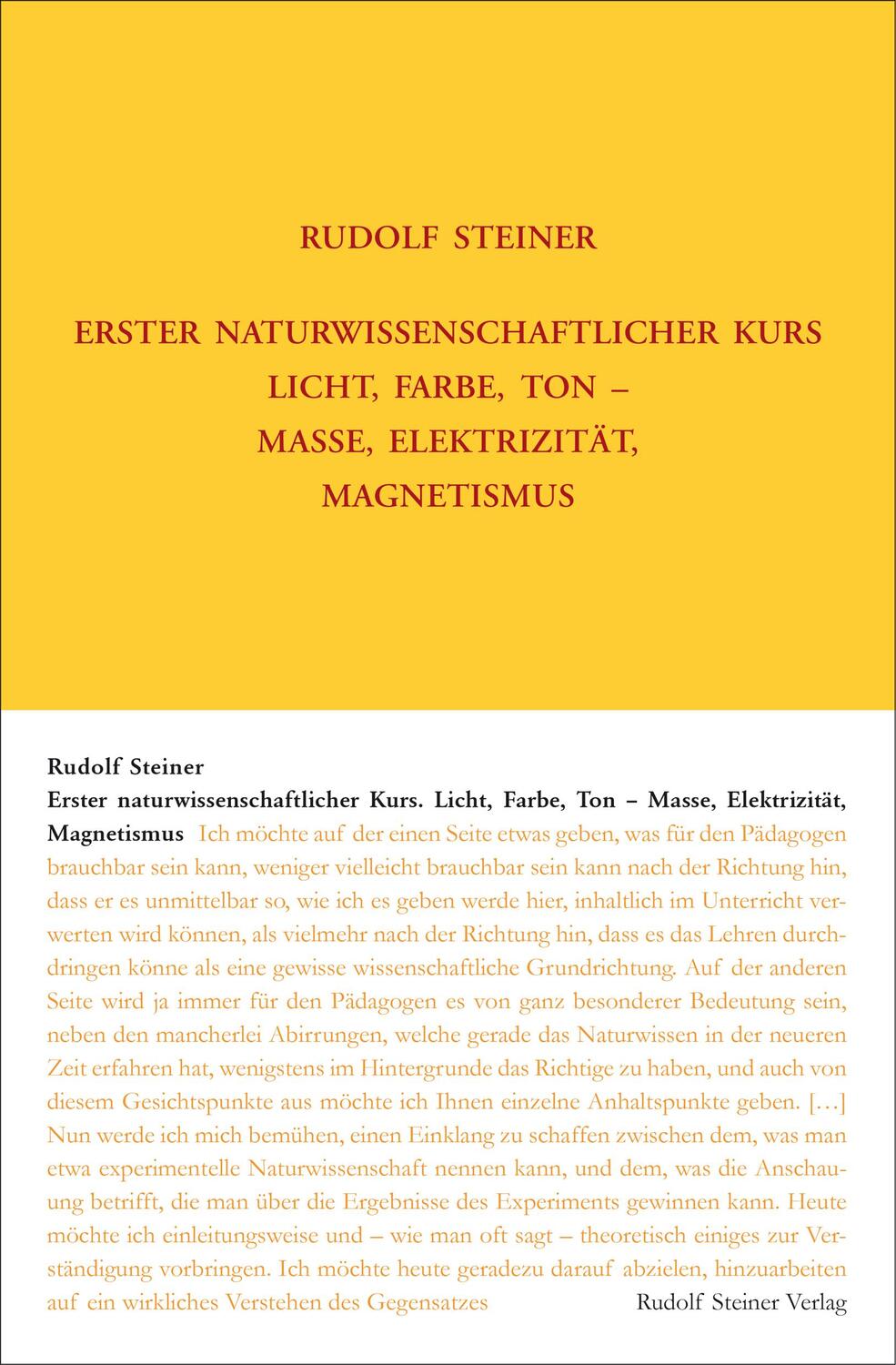 Cover: 9783727432019 | Erster Naturwissenschaftlicher Kurs: Licht, Farbe, Ton - Masse,...