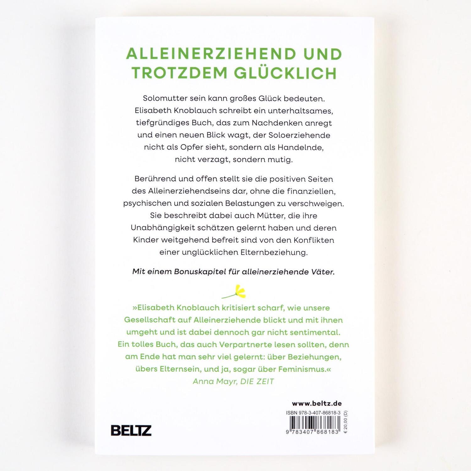 Rückseite: 9783407868183 | Sologlück | Empowerment für Alleinerziehende | Elisabeth Knoblauch