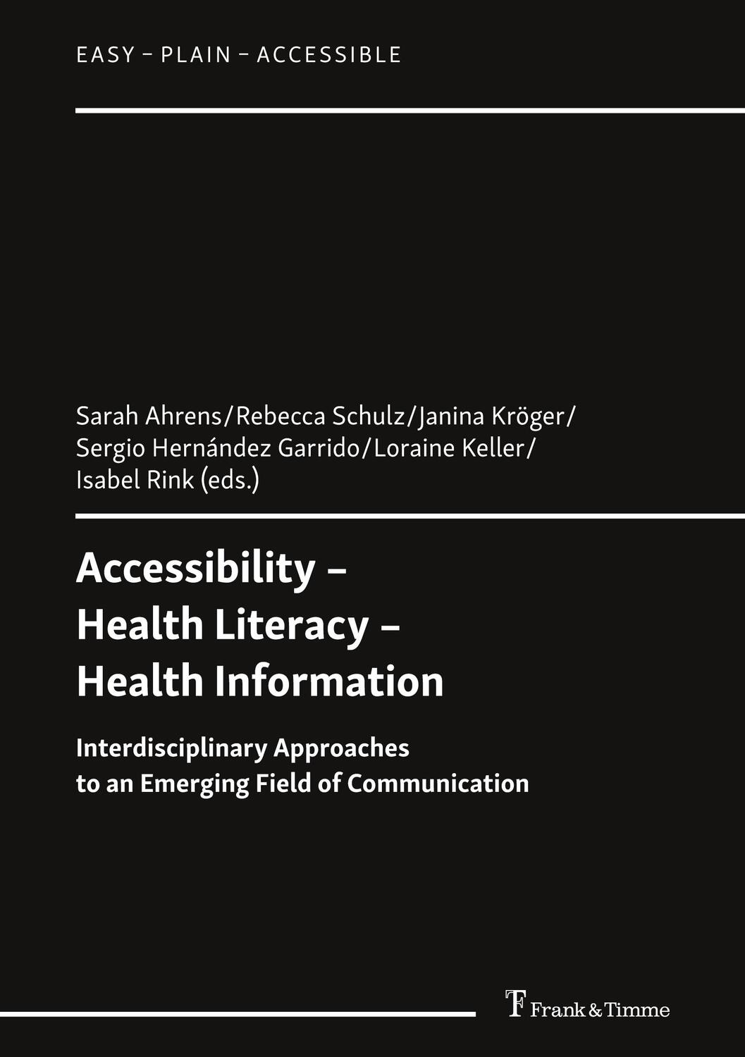 Cover: 9783732908950 | Accessibility - Health Literacy - Health Information | Ahrens (u. a.)