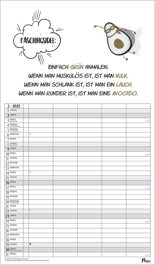Bild: 9783731877103 | Visual Words Familienplaner 2025 | Verlag Korsch | Kalender | 14 S.