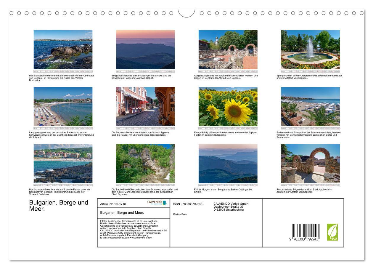 Bild: 9783383792243 | Bulgarien. Berge und Meer. (Wandkalender 2025 DIN A3 quer),...