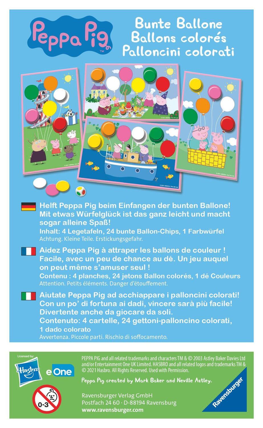 Bild: 4005556208531 | Ravensburger Mitbringspiel - 20853 - Peppa Pig Bunte Ballone -...
