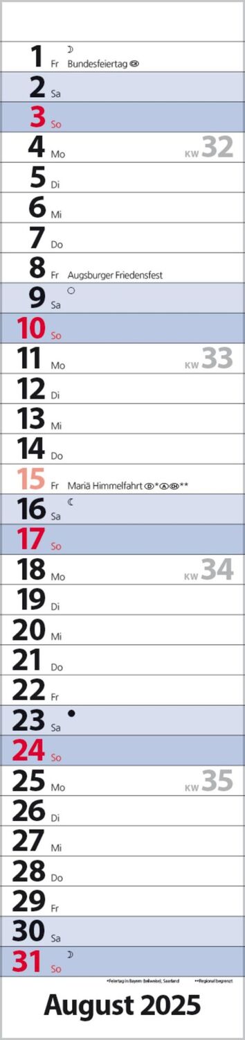 Bild: 9783731879619 | Streifenplaner Compact Blau 2025 | Verlag Korsch | Kalender | 13 S.