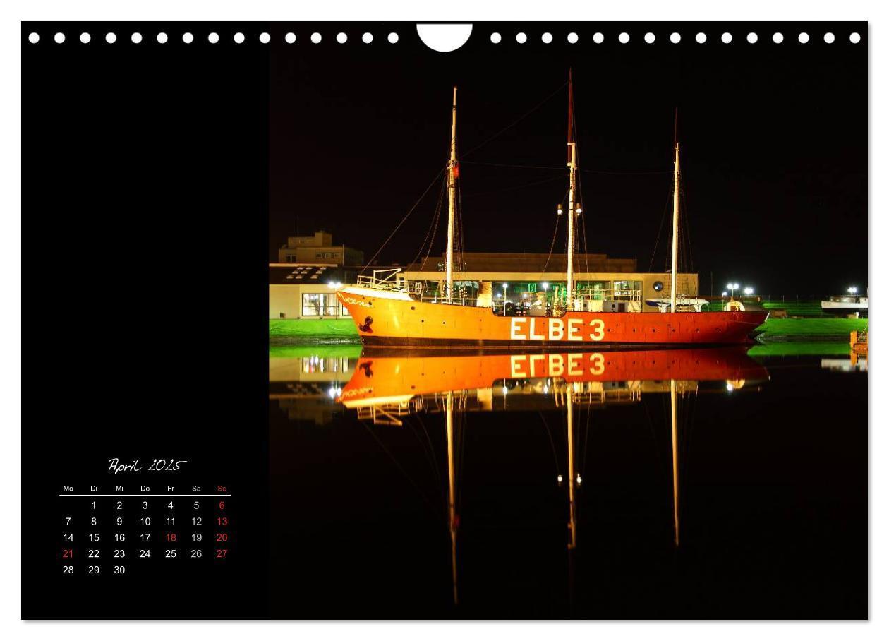 Bild: 9783435831159 | Bremerhaven Nights (Wandkalender 2025 DIN A4 quer), CALVENDO...