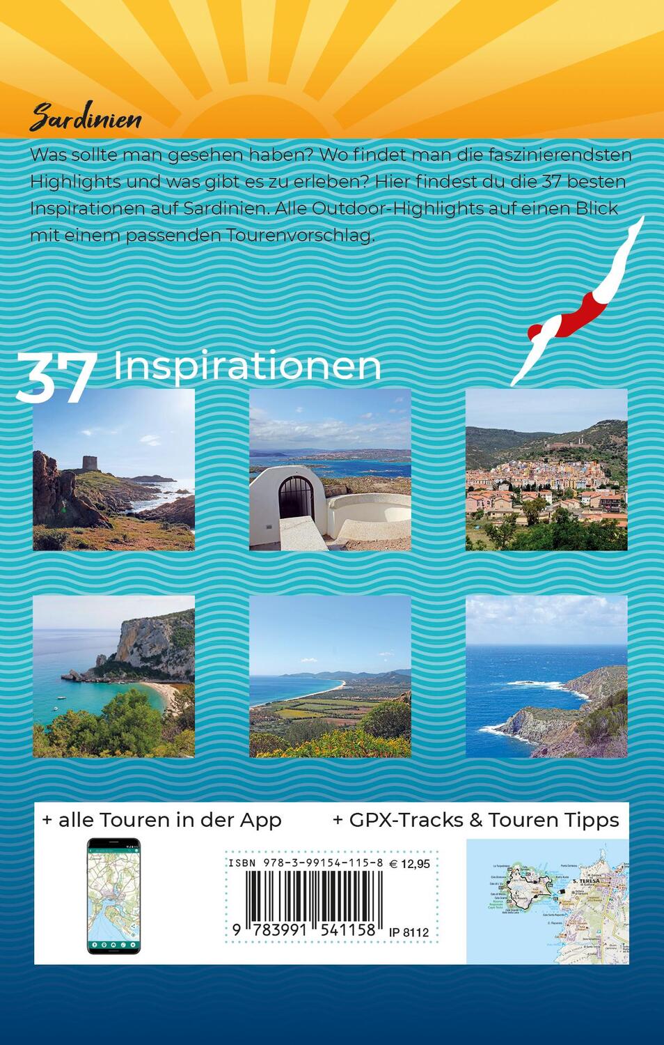 Rückseite: 9783991541158 | KOMPASS Inspiration Sardinien | 37 Natur- und Wanderhighlights | Buch