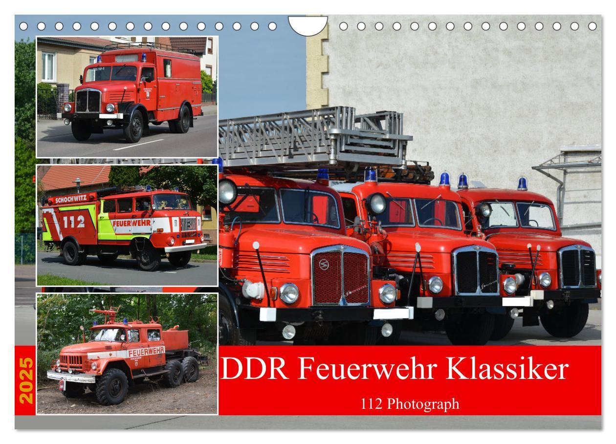 Cover: 9783457186626 | DDR Feuerwehr Klassiker (Wandkalender 2025 DIN A4 quer), CALVENDO...