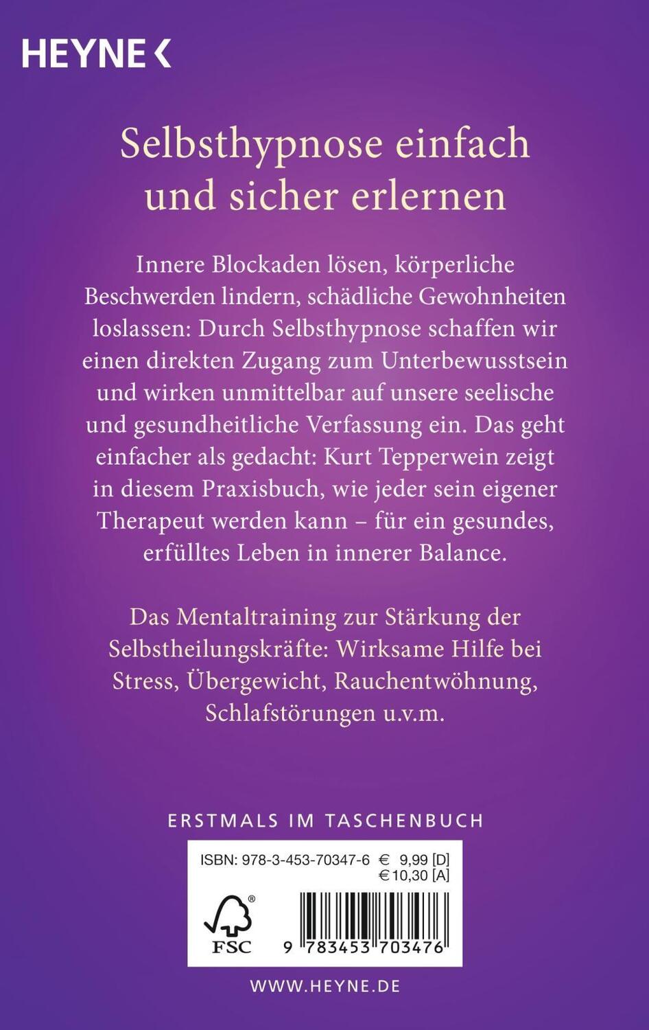 Bild: 9783453703476 | Das Praxisbuch der Selbsthypnose | Kurt Tepperwein | Taschenbuch