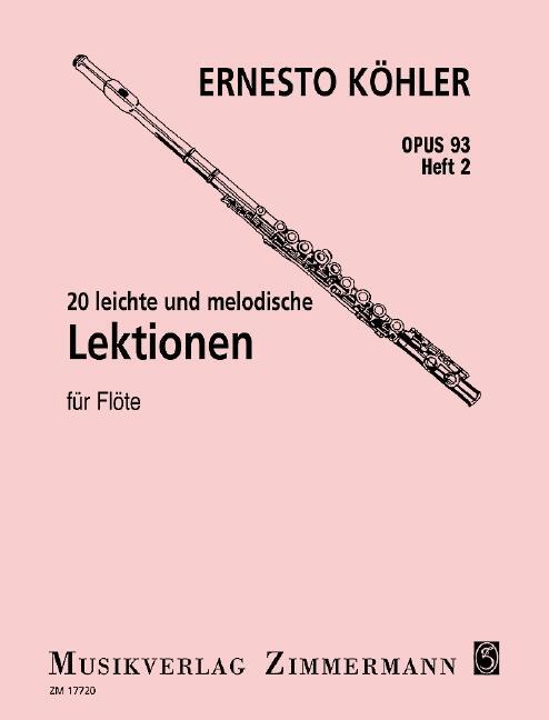 Cover: 9790010177205 | 20 leichte und melodische Lektionen op. 93 Heft 2 für Flöte solo