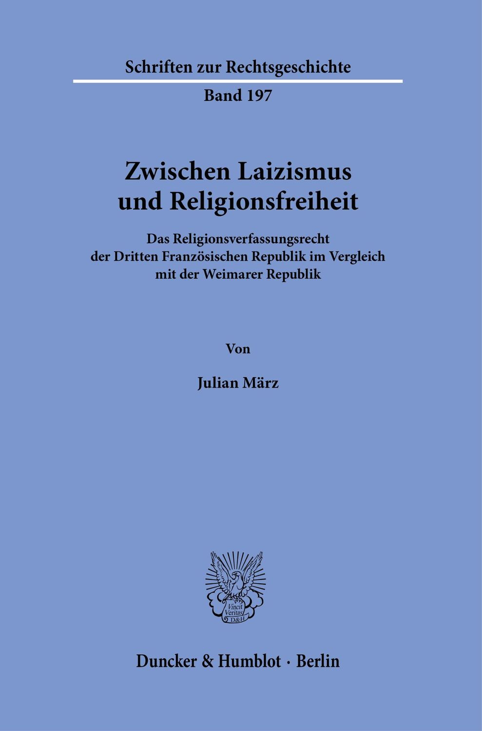 Cover: 9783428182435 | Zwischen Laizismus und Religionsfreiheit. | Julian März | Taschenbuch