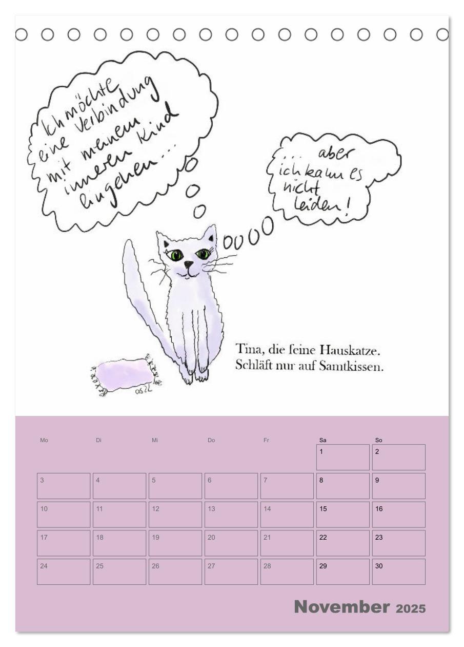 Bild: 9783457220818 | Therapie.Katzen (Tischkalender 2025 DIN A5 hoch), CALVENDO...